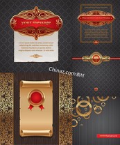 豪华老式背景矢量下载