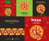 西餐厅披萨菜单矢量图下载
