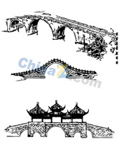 传统桥梁建筑矢量素材下载