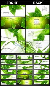 绿色自然卡片矢量素材