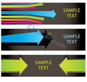 箭头主题横幅矢量模板