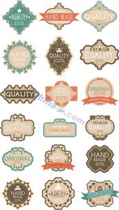 欧式复古装饰标签设计模板