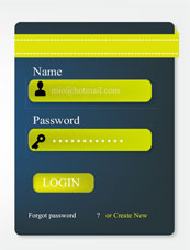 网页登陆框矢量模板素材