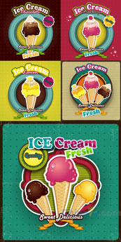 冰淇淋矢量免费素材