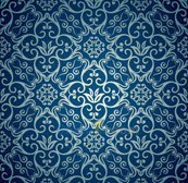 复古花纹装饰矢量图