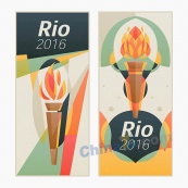 奥运会火炬海报矢量设计