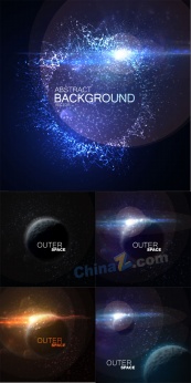 星空矢量科技感背景图设计