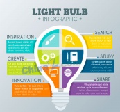 创意灯泡信息图设计矢量素材