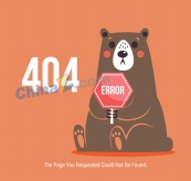 创意404错误页面矢量素材