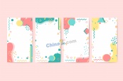 孟菲斯风格边框矢量