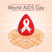 世界艾滋病日海报矢量素材