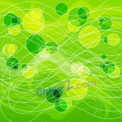 绿色抽象圆形背景图矢量