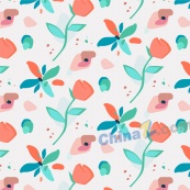 平面抽象花卉图案素材