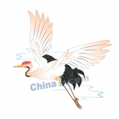 中国风国潮鹤元素插画