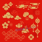 中国新年元素矢量素材
