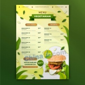 西餐厅菜单模板设计矢量