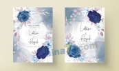 水彩花卉婚礼海报设计