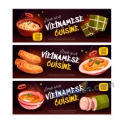 越南美食横幅设计
