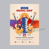 世界音乐节矢量海报设计