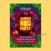 夏季BBQ派对海报设计