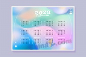 2023幻彩日历模板设计