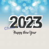 2023新年剪纸艺术字海报