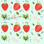 手绘草莓矢量背景图设计