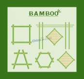 造型各异绿色竹子设计元素矢量