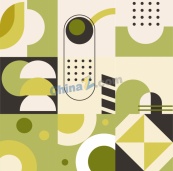 平面抽象几何装饰图案矢量素材