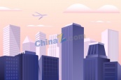 商务风城市建筑背景矢量素材