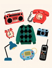 复古怀旧物品插图合集矢量素材