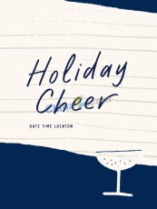 假日派对插画邀请函矢量模板