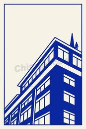 极简城市高楼建筑剪影矢量素材