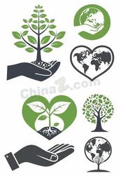 植树节绿色插图矢量素材