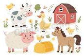 可爱农场动物庄园合集矢量素材