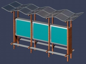 候车台广告牌3D模型