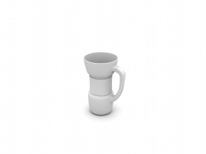 3D白色茶杯模型