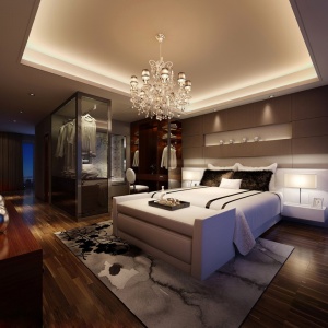 现代时尚卧室3D模型
