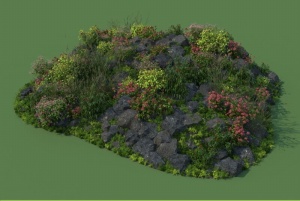 花园假山3d模型