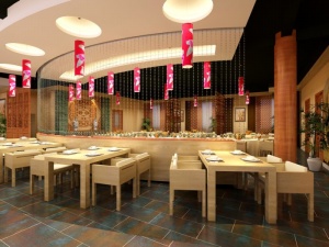 餐厅3D效果图模型