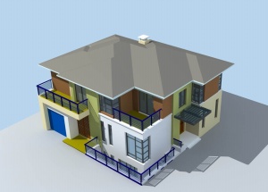 别墅模型效果图