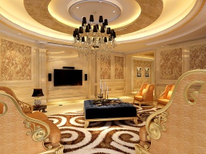 豪华装饰客厅模型设计