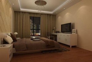 3D舒适现代装饰卧室模型