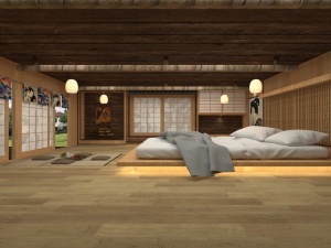 日式卧室模型