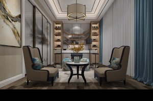 现代中式客厅MAX模型