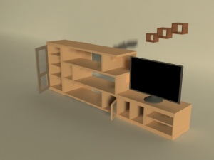 电视剧电视柜3D模型