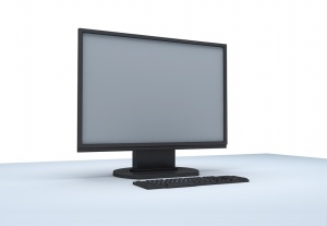 台式电脑显示屏3D模型
