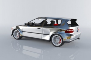 家用汽车3D模型效果图