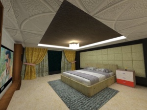 宽敞卧室3D模型设计