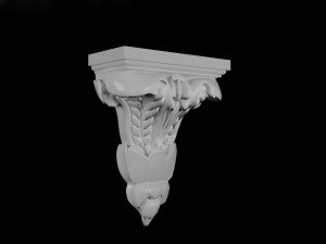 白色罗马柱装饰模型